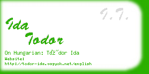 ida todor business card